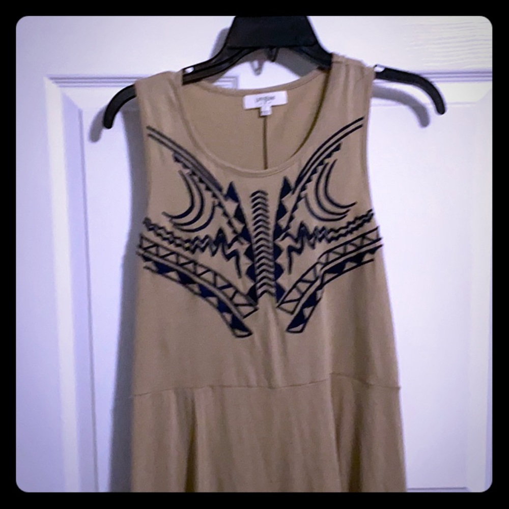 Cute tan embroidered dress